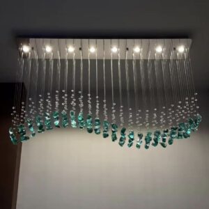 Saint Mossi Modern K9 Crystal Raindrop Chandelier