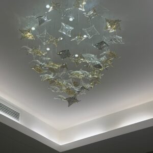Modern Black Metal Chandelier Ceiling Light for Dining Room and Kitchen